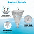 thumbnail image 2 of OROOTL Pyramid Sinkers Fishing Weights Saltwater Bullet Fishing Weights Sinkers for Surf Fishing 1oz-8oz Fishing Sinkers Fish Weight Ocean Saltwater Surf Fishing Gear Tackle, 2 of 9