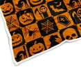 thumbnail image 5 of Halloween Blanket, Orange Checkered Plaid Pumpkin Black Bat Ghost Skull Halloween Throws Blankets, Spooky Webs Witch's Hat Soft Cozy Flannel Blanket for Sofa Couch Bed Decor, 60X90IN, 5 of 5