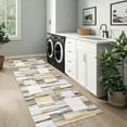 thumbnail image 3 of Memoryfield Washable 2' x 6' Runner Rug, Foldable Geometric Printed Carpet, Soft Low Pile Abstract Floor Mats, Non Shedding Floor Covering for Bedroom Living Room, Gray Multi, 3 of 7