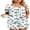 Blueberry-white, variant on DreamFish Women's Summer Sleeveless Tank and Shorts Pajama Set with Pockets
