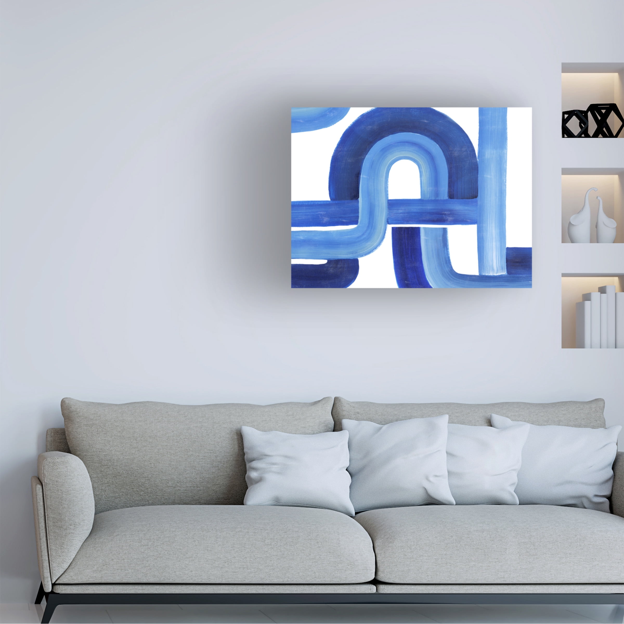 Grace Popp 'Woven Cobalt I' Canvas Art