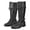 Black, variant on Mens Renaissance Vintage Boots Cosplay Boot Halloween Viking Pirate Riding Shoes Gothic Cosplay for Adult