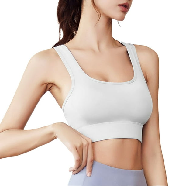 Ropa interior deportiva para mujer Cremallera Pieza frontal Entrenamiento de alto impacto Ropa interior de yoga Ropa interior acolchada inalambrica de alto soporte Blanco Zhivalor BST3059657 1 Bodega ...
