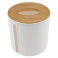 thumbnail image 3 of Beaupretty Bathroom Toilet Paper Holder White Bamboo Plastic 1Pcs, 3 of 8