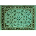 thumbnail image 1 of Ahgly Company Indoor Rectangle Oriental Turquoise Blue Industrial Area Rugs, 2' x 5', 1 of 4