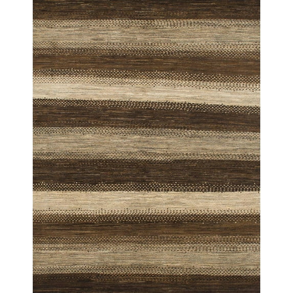 Ahgly Company Machine Washable Indoor Rectangle Abstract Bakers Brown Area Rugs, 2' x 3'