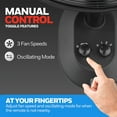 thumbnail image 6 of Honeywell 18 Inch Wall Mount Outdoor Oscillating Wet Rated Airflow Fan, Matte Black, 6 of 13
