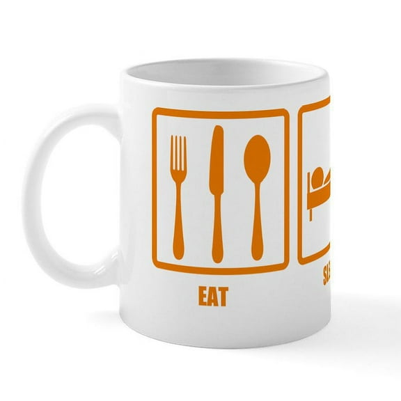 CafePress - Eat Sleep Sprint Mug - 11 oz Ceramic Mug - Novelty Coffee Tea Cup