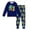 Navy, variant on Kids Outfits Set 6 7 Six Seven Letter Outfits Set Comfortable Girls 67 Doodle Print Long Sleeve Homewear Soft Two Piece Sleepwear White 2-3 Years