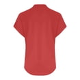 thumbnail image 5 of T-Shirts Femmes Lot Mode Décontractée Col en V Manches Courtes Haut T-Shirt - Hontri, 5 of 5
