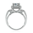 thumbnail image 6 of MABELLA Infinity Princess Cut Cz Sterling Silver Wedding Engagement Bridal Ring Set, 6 of 9