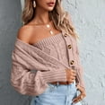 thumbnail image 3 of Aayomet Womens Sweaters Women's Long Sweater Cardigan Sweater Top Outwear Casual Cardigan Sweater Top Jacket Fall Sweaters for 2023,Pink S, 3 of 5