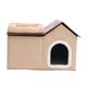 thumbnail image 4 of Casita para gatos tipo cueva plegable con cojín extraíble y lavable, cómoda y cálida. 2 Beige, 4 of 9