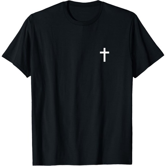 t-shirt Small Cross Subtle Christian Minimalist Religious Faith T-ShirtMen and women can wear, black T-shirts, gifts. Age: M,L,XL 2XL, 3XL, 4XL