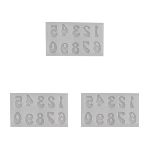 Monstrate Mousse Moldes Accesorios Molde En Relieve Hecho A Mano Elaboración De Dulces Fundición Die Celebración Número De Chocolate / Gris Claro Type1 NO1 Monstrate CBP264105