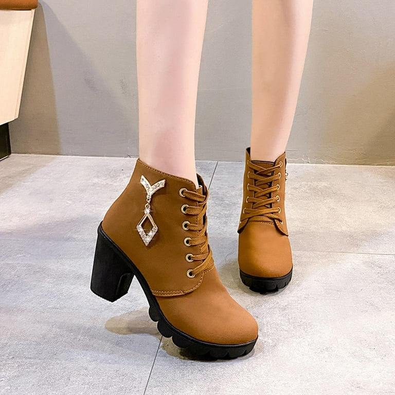 Walmart high 2025 heel boots