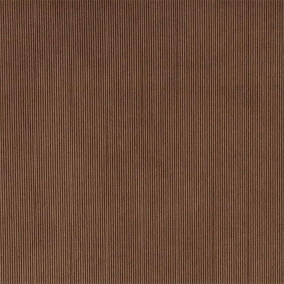 Designer Fabrics C186 54 in. Wide Brown Thin Solid Corduroy Striped Upholstery Velvet Fabric