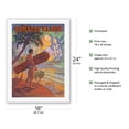 thumbnail image 2 of Hawaiian Islands - Nalu Kane - Vintage Hawaiian Travel Poster by Rick Sharp - Japanese Unryu Rice Paper Art Print (Unframed) 18 x 24 in, 2 of 4