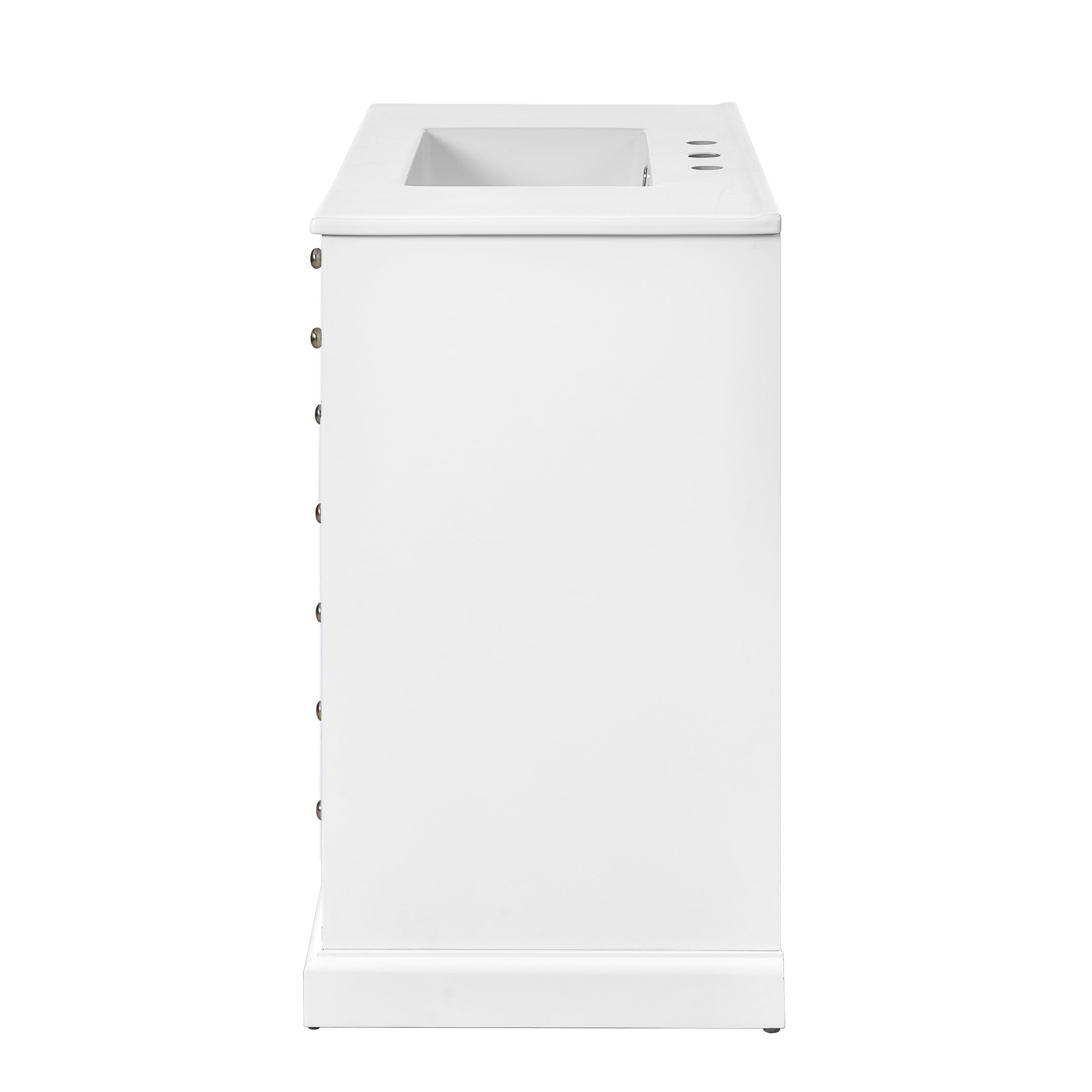 Harper & Bright Designs 36" Bathroom Vanity with Sink, Bathroom Storage Cabinet with Drawers, Single Sink Bathroom Vanity with Soft Closing Doors, White