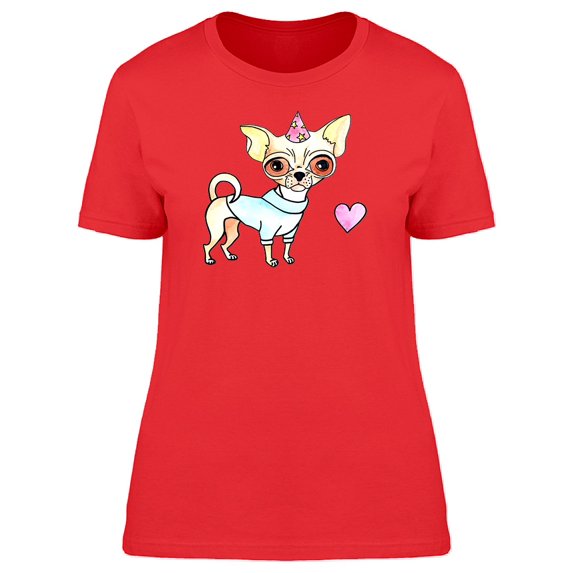 Cute Chihuahua In Its Birthday Tee Women's -Image by Shutterstock