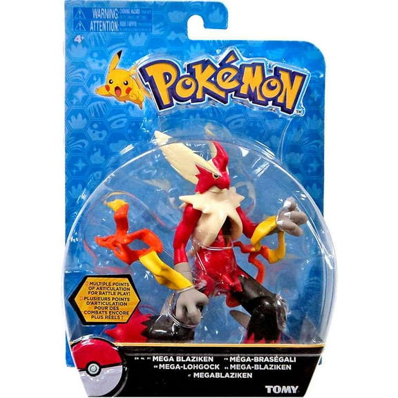 TOMY Pokemon Mega Blaziken Action Figure, 11 Points of Articulation