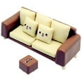 thumbnail image 1 of 1 Set Doll House Layout Sofa Chair Furniture Dolls Miniature Sofa Stool Layout Prop Micro Scene Layout Sofa and Stool Prop, 1 of 6
