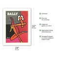 thumbnail image 2 of Bally Shoes - Vintage French Advertising Poster by Bernard Villemot c.1986 - Fine Art Matte Paper Print (Unframed) 24x32in, 2 of 4