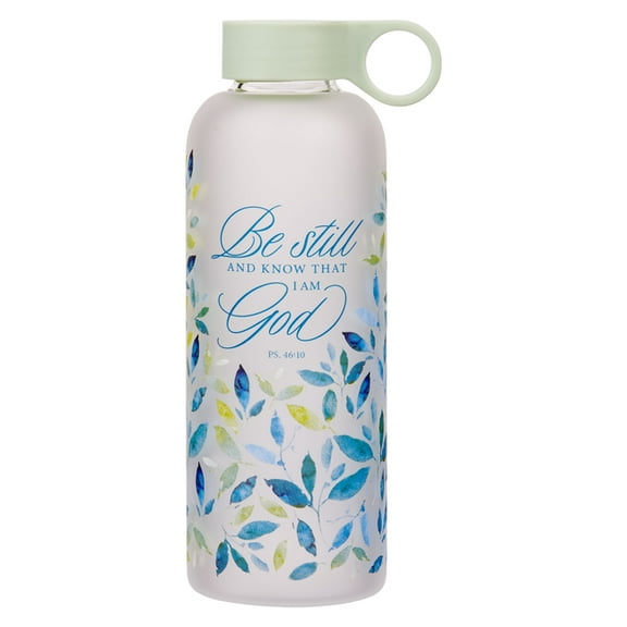 Water Bottle Glass Be Still and Know Ps. 46:10, (Hardcover)