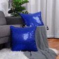 thumbnail image 2 of REGALWOVEN 16"x16" Sequin Throw Pillow Covers Glitter Decorative Cushion Cover Royal Blue 2, 2 of 7