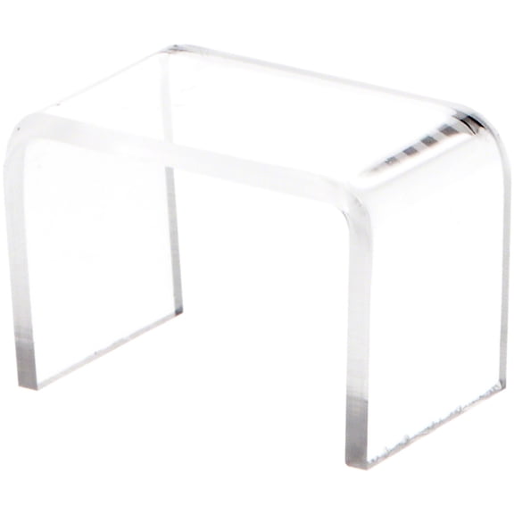 Plymor Clear Acrylic Rectangular Display Riser, 1" H x 1.5" W x 1" D (3/32" thick) (2 Pack)