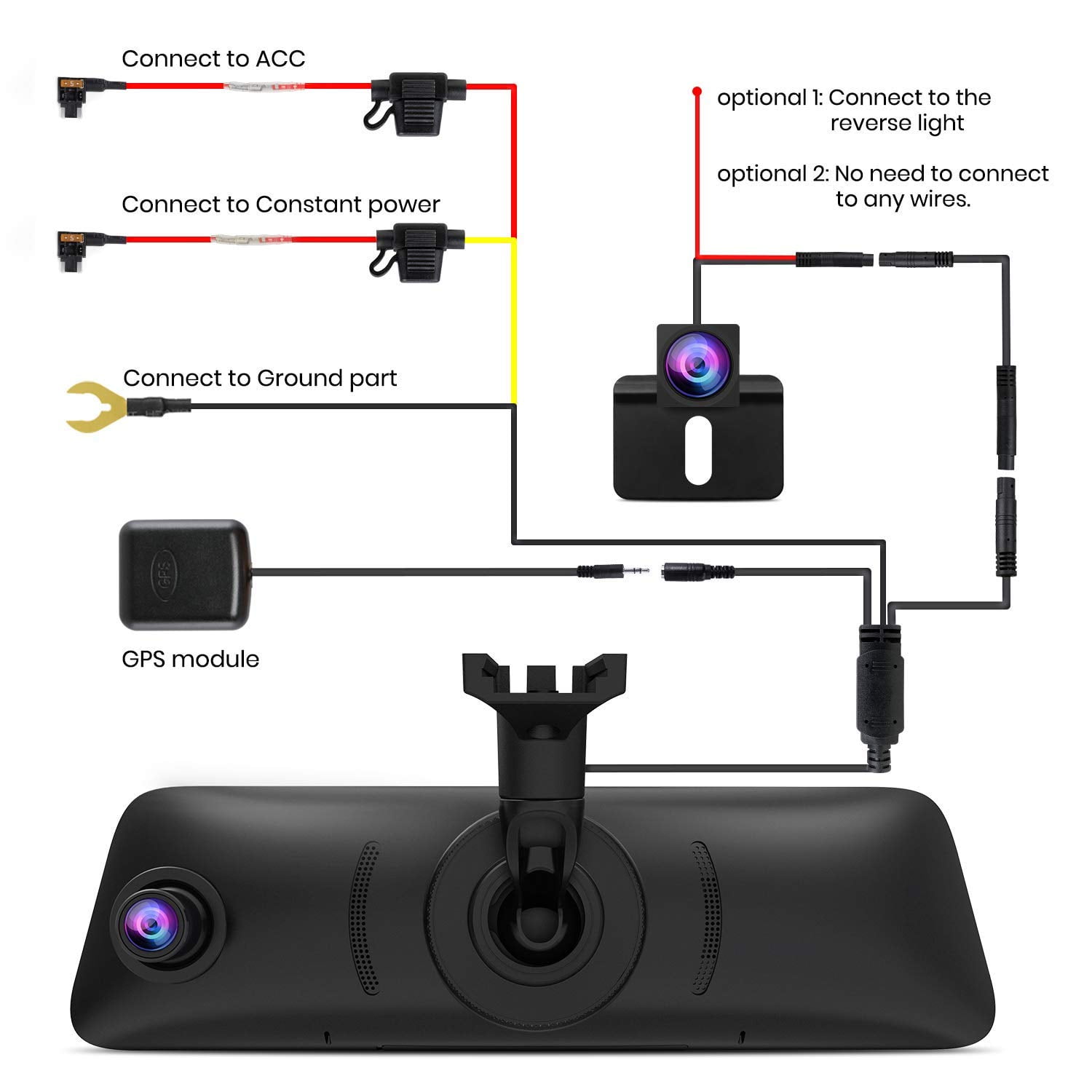 Auto-Vox V5 Pro Mirror Dash Cam DIRECT MOUNT Review (OEM Look, GPS