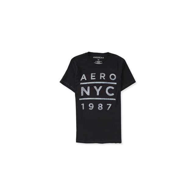 Camiseta gráfica Aeropostale NYC 1 987 Hombre Negro XS
