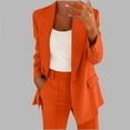 thumbnail image 2 of GILIGEGE Two Piece Sets for Women Sets Women 2 Outfits Outfits 2025 Casual Pant Suits Plus Size Wide Pants Suit Set Orange Xl, 2 of 6