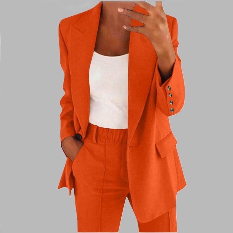 Breezora Women's Business Casual Pant Suit Set Plus Size
