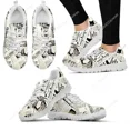 thumbnail image 1 of Gradient Mignon Couronne Imprimé Dents Espadrilles Mode Confortables Lacets Chaussures d'Infirmière Extérieur Rue Tendance Respirantes Chaussures Plates, 1 of 5