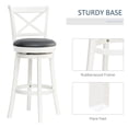 thumbnail image 6 of HOMCOM Swivel Bar Stool, 31" Seat Height PU Leather Upholstered Barstool, 6 of 9