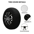 thumbnail image 4 of 16'' Grey Line Circle Pattern Tire Cover, Universal Spare Wheel Covers, Dust-Proof, Water-Proof, Sun-Proof and Corrosion-Proof, 4 of 9