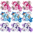 thumbnail image 2 of Juego de 6 globos de aluminio con forma de poni pequeño, decoración para fiestas, dibujos animados de anime, suministros para fiestas de cumpleaños, baby shower, juguetes para niños, Globos, 2 of 5