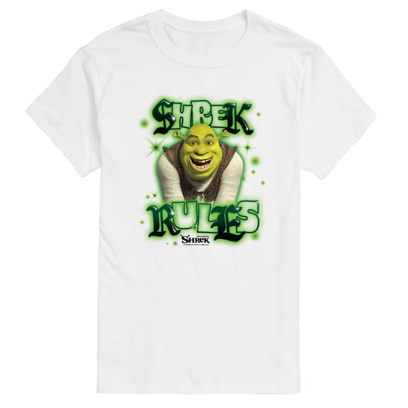 Shrek - Graffiti Shrek Rules - Men's Short Sleeve Graphic T-Shirt