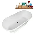 thumbnail image 5 of 65" Streamline B-420-168-BL Soaking Freestanding Tub and Tray With Internal Drain in Matte Black, 5 of 10