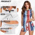 thumbnail image 5 of Garronmavis Patriotic Star Matching Golf Shirts for Couple Matching Couple Golf Shirts Woman Tennis Clothing Set with Pocket Built in Shorts Breathable Fabric Suitable for Golf Enthusiasts, 5 of 6