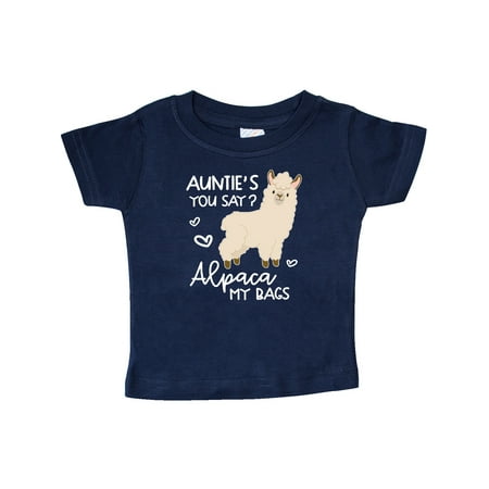 

Inktastic Auntie s You Say Alpaca My Bags Gift Baby Boy or Baby Girl T-Shirt