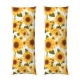 thumbnail image 1 of Balery Yellow Polka Dot Sunflower Funda Protectora para Almohada Corporal de Algodón Hipoalergénico con Cierre(55 x 21 pulgadas), Almohadas No Incluidas, 1 of 7