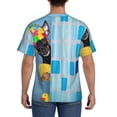 thumbnail image 3 of Bixox Men's Prague Ratter Dog in Bathtub Printed Short Sleeve Skinny Athletic T-Shirt, 3 of 6