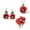 Ring US 6, variant on Women Heart Faux Ruby Flower Pendant Necklace Earrings Ring Party Jewelry Gift