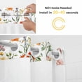 thumbnail image 2 of Spring Floral No Hooks Shower Curtain with Snap-in Liner Watercolor Colorful Flowers Romantic Farmhouse Retro Shower Curtains for Bathroom, Waterproof, Easy Install, Washable 36"x78", 2 of 9