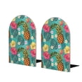 thumbnail image 2 of Picia Pineapple Pattern Wood Bookends for Shelves,Non-slip Bookends, Heavy Duty Wooden Bookend Support,1 Pair, 2 of 8