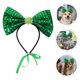 thumbnail image 5 of Diadema para mascotas del Día de San Patricio Diadema con lazo festivo Perro Gato Mascota Disfraz del Día de San Patricio, 5 of 6