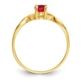 thumbnail image 2 of Solid 14k Yellow Gold Ruby Birthstone Engagement Ring Size 8, 2 of 6