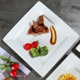 thumbnail image 5 of XINLTC Cermic Square Serving Plates 9.8 inch, Set of 4, White, Dinner Plates for Pizza, Steak, Pasta, Salad, Porcelain Serving Trays, Microwave, Oven, Dishwasher Safe, 5 of 6